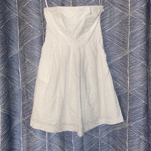 White Summer Strapless Dress